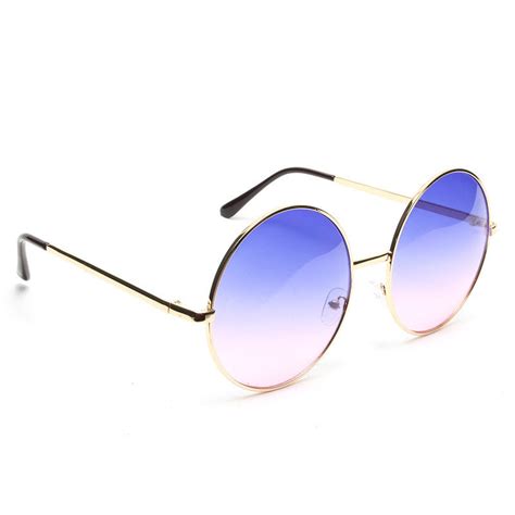 oversized round split sunglasses